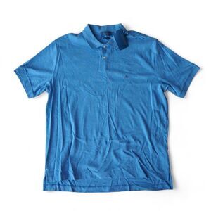 Biltmore Interlock Polo Short‎ Sleeve Shirt Soft Blue Men's XL